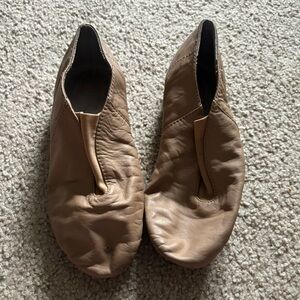 Women's Tan Leather Jazz Shoes